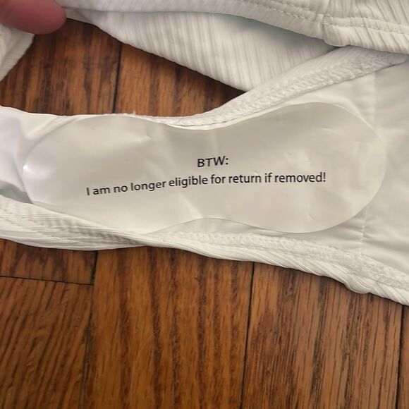 Andie Swim The Laguna One Piece Swimsuit White Ribbed size M - Picture 6 of 6